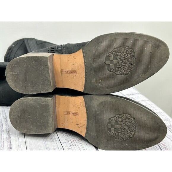 Vince Camuto Womens Karinda Over the Knee Boots Zip Up Leather Black Size 6.5M - Picture 12 of 14